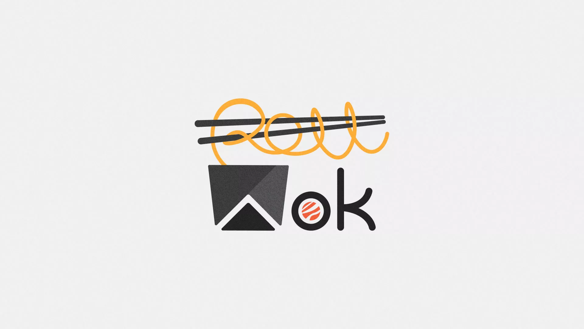 Разработка логотипа суши-бара «Roll Wok Club» в Верхотурье